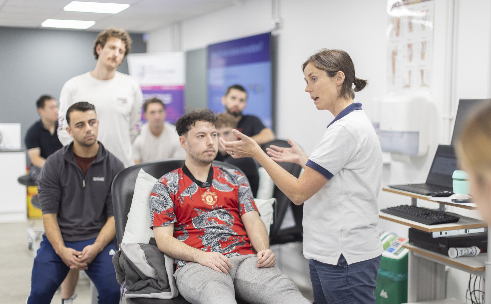 Physiotherapy class in session