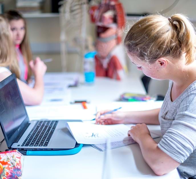 Models Lab Students in class