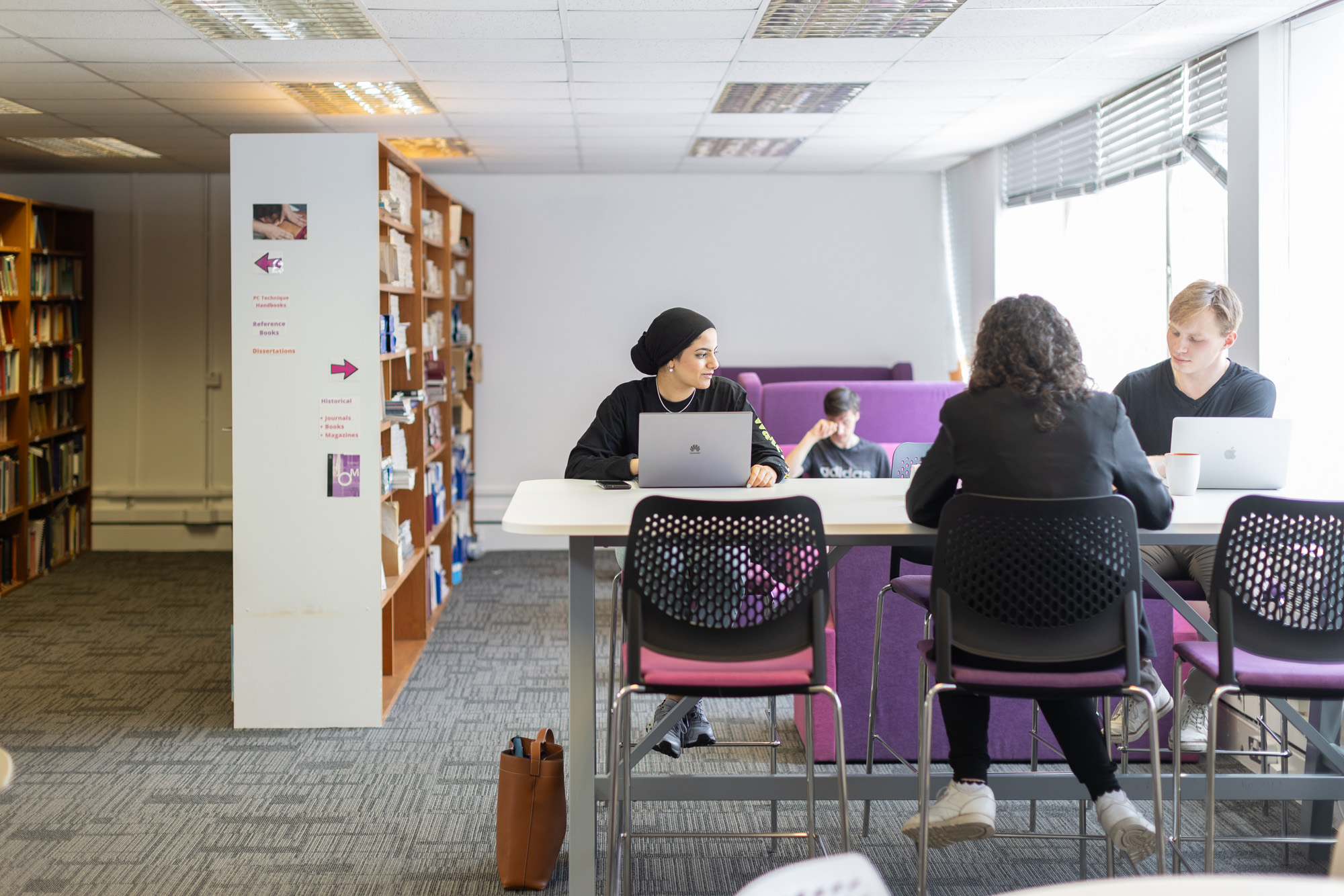 students in Library