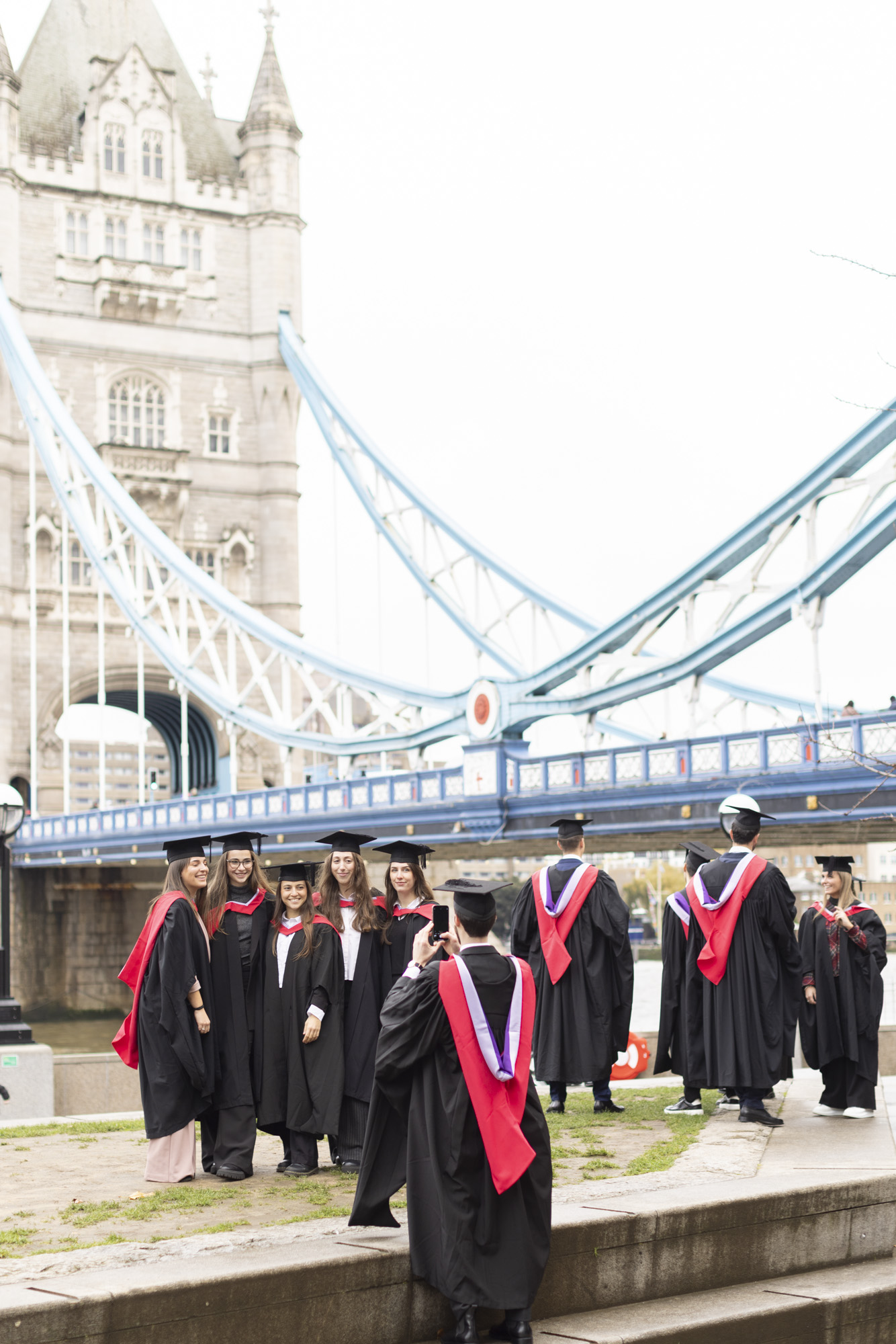 UCO School of Osteopathy graduates gather by Tower Bridge for the London Graduation ceremony