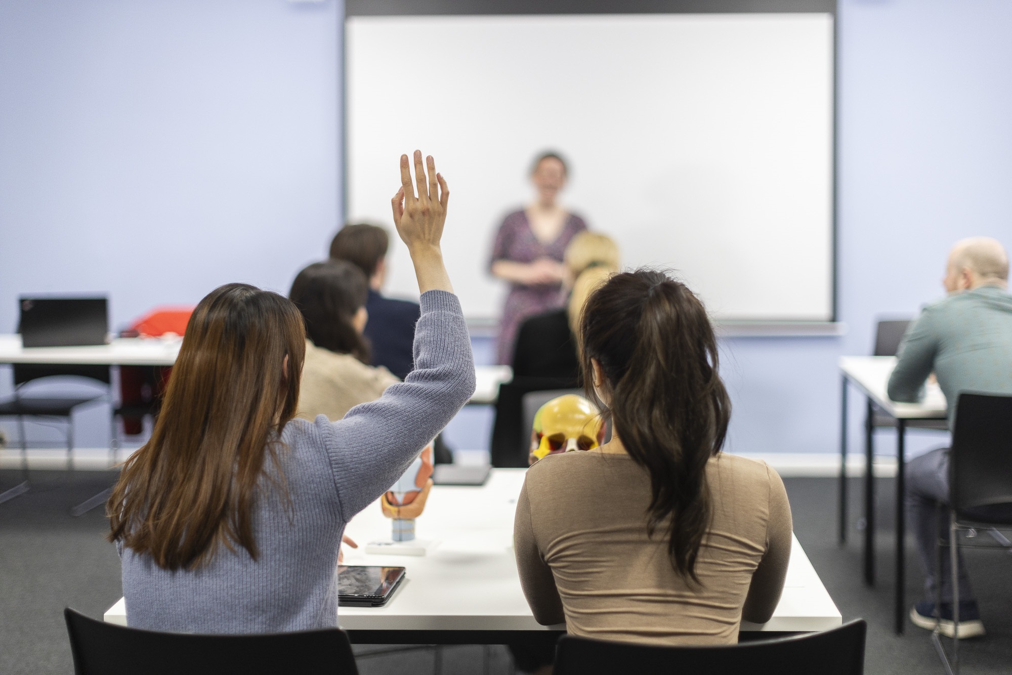 students sat in a class