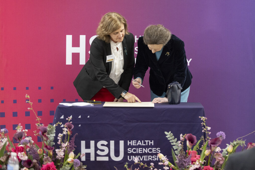 Her Royal Highness Princess Anne, Chancellor of Health Sciences University Signing the Legacy Charter 