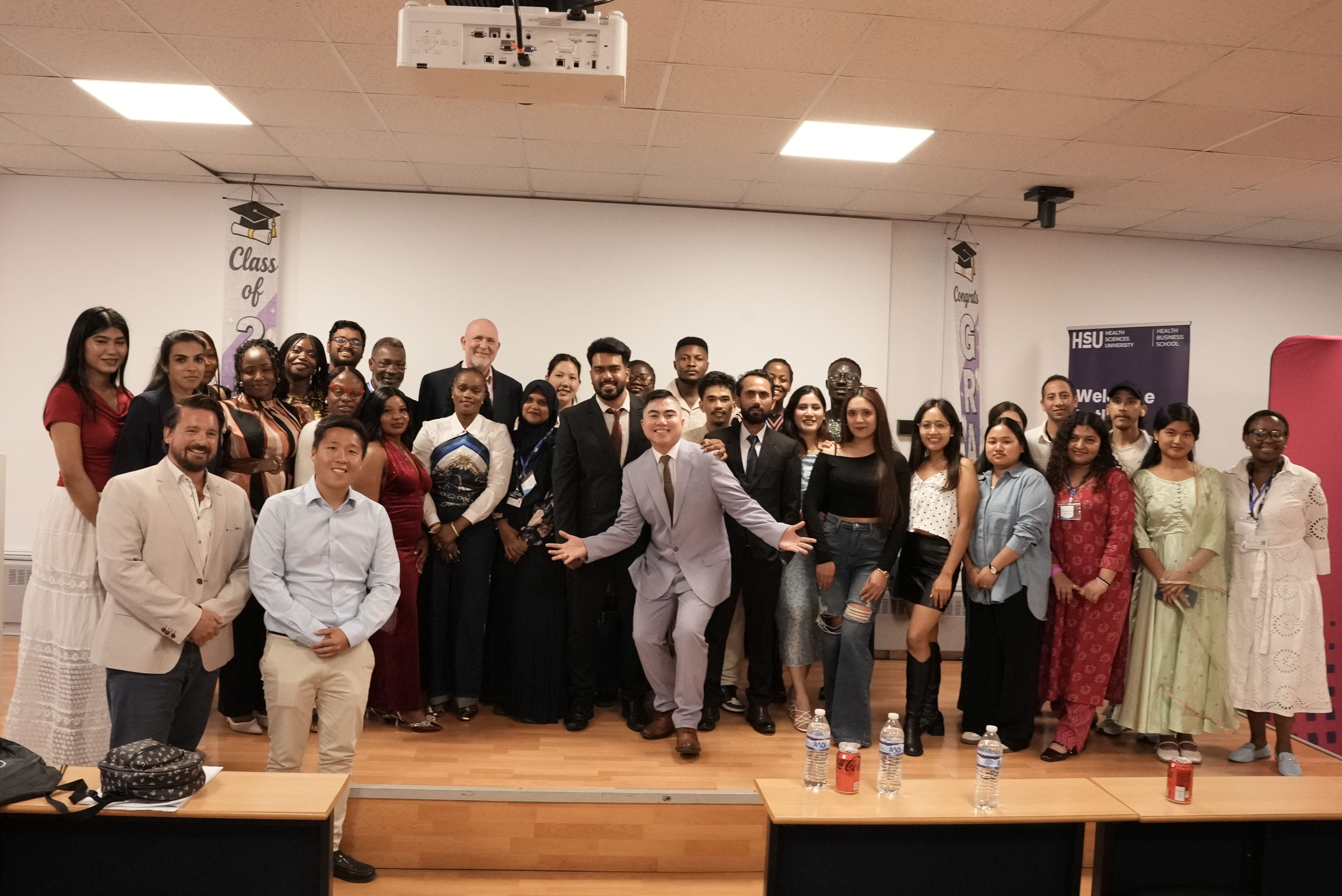 Health Business School students at the inaugural Health Biz Summit at Health Sciences University’s London Campus.