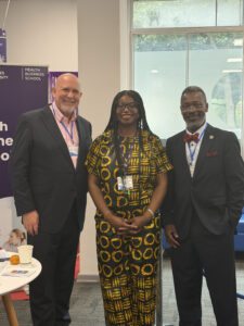 Professor Richard Brown, Dr Adetola Adekunle and Professor Jamiu O. Busari at the inaugural Health Biz Summit.
