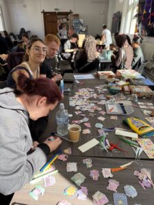 Students partaking in activities at HSU Bournemouth's World Mental Health Day event